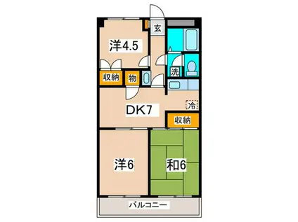 ニューブリッジビル(3DK/3階)の間取り写真