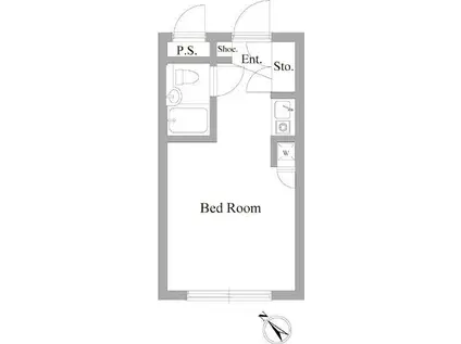 サンパレス中野坂上(ワンルーム/2階)の間取り写真