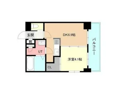 小泉マンションMEM19(1DK/9階)の間取り写真