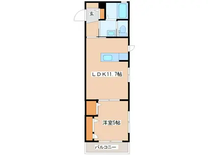 GRANZ.MII(1LDK/1階)の間取り写真