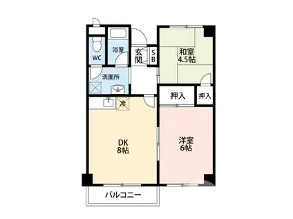 橋ハイツ(2DK/3階)の間取り写真