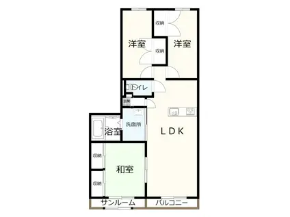 ベルコートエリーゼ(3LDK/1階)の間取り写真