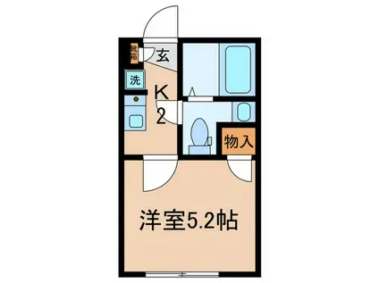 ベリエ鷺宮(1K/1階)の間取り写真