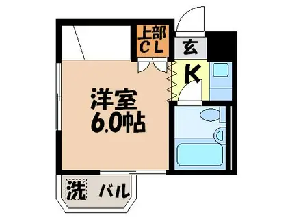 ハイデンス工藤(1K/3階)の間取り写真