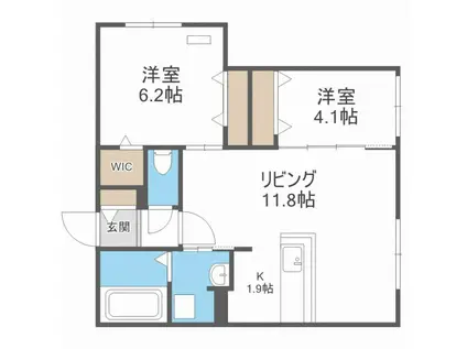 ARMADA アルマダ(2LDK/2階)の間取り写真