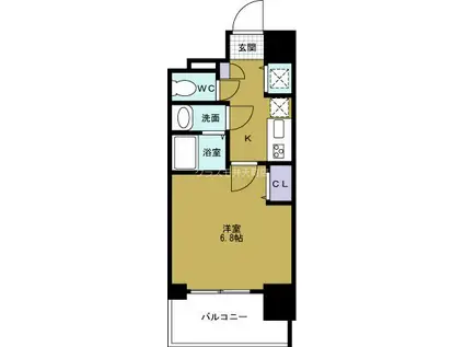 セオリー大阪ベイステージ(1K/3階)の間取り写真