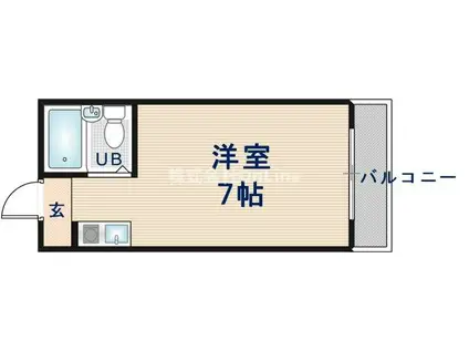 長栄寺ハイツ(ワンルーム/3階)の間取り写真