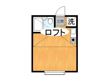 メゾン中野(ワンルーム/1階)の間取り写真