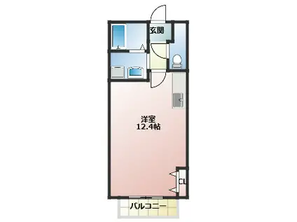 サン・FRIENDSF丹羽(ワンルーム/1階)の間取り写真