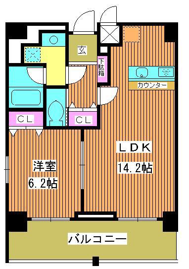 KDXレジデンス板橋本町(1LDK/11階)の間取り写真