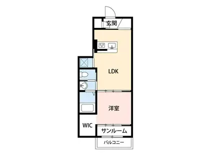 アビタシオン元町II(1LDK/1階)の間取り写真
