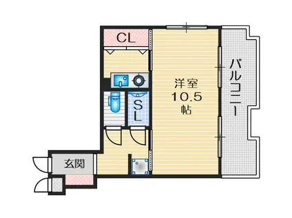 グリーンハウス(1K/1階)の間取り写真