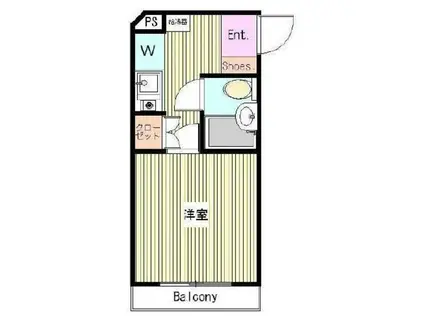 カテリーナ経堂(1K/2階)の間取り写真