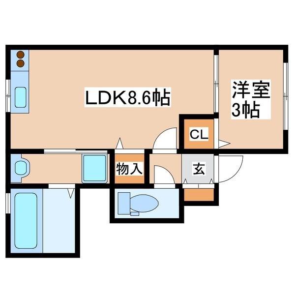 BRISE HIMEJI HIGASHI(1LDK/1階)の間取り写真
