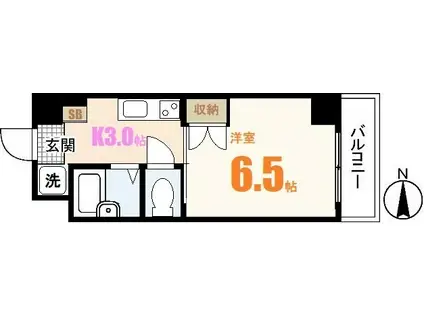 エスポワールムラタ(1K/7階)の間取り写真