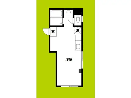 エソールビル(ワンルーム/4階)の間取り写真