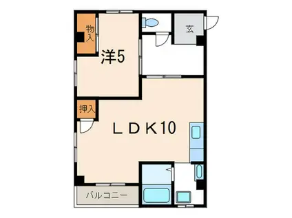 プチシャトーあけぼの(1LDK/3階)の間取り写真