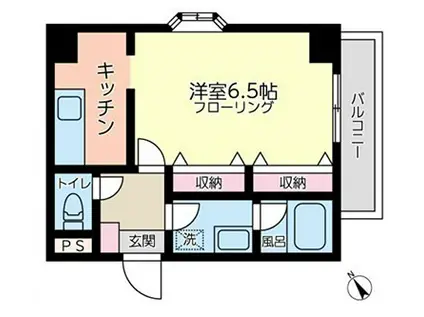 パルス日吉(1K/3階)の間取り写真