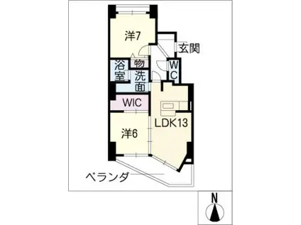 RESIDENCE 40(2LDK/4階)の間取り写真