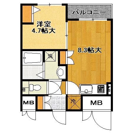 FIORE SHIBUYA(1LDK/3階)の間取り写真