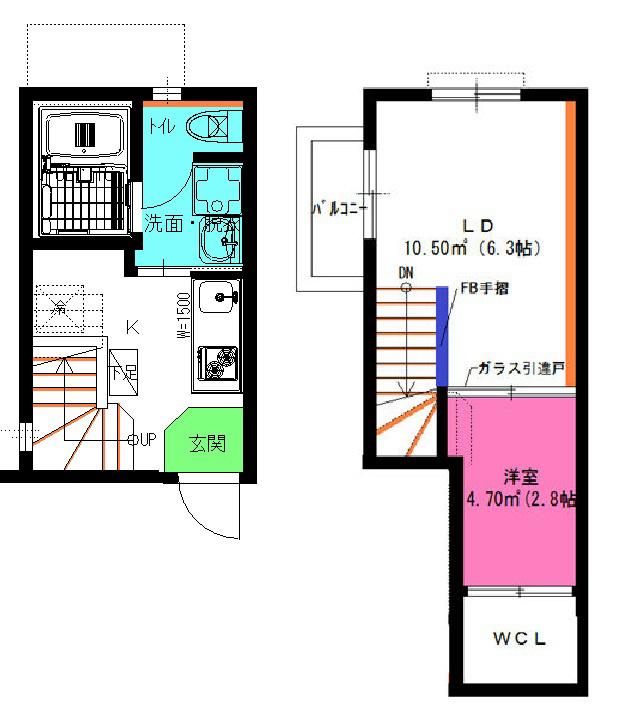 VIA・MONTE (1LDK/3階)の間取り写真