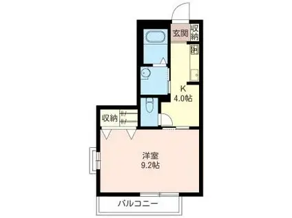 シャーメゾングランデ(1K/1階)の間取り写真