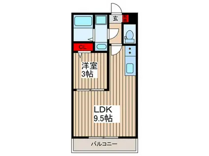 COCO SAKURA(1LDK/1階)の間取り写真