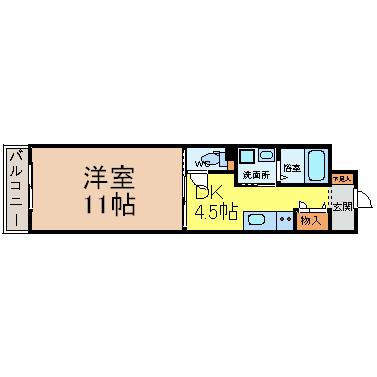 J-レジデンス栄II(1DK/3階)の間取り写真