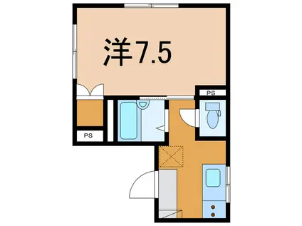 エルハウス(1K/3階)の間取り写真