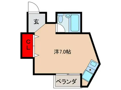 中野マンション(ワンルーム/3階)の間取り写真