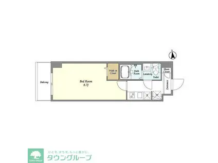 コンフォリア西尾久(1K/6階)の間取り写真