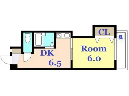 吉村ハイツI(1DK/3階)の間取り写真