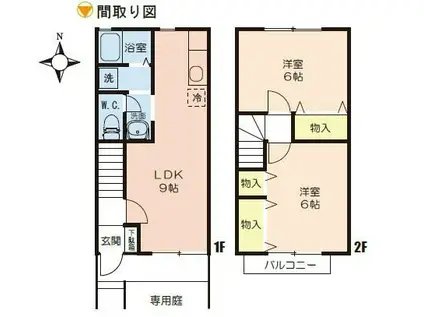 チェストKI(2LDK/2階)の間取り写真