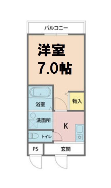 嵜本レジデンス福島(1K/3階)の間取り写真