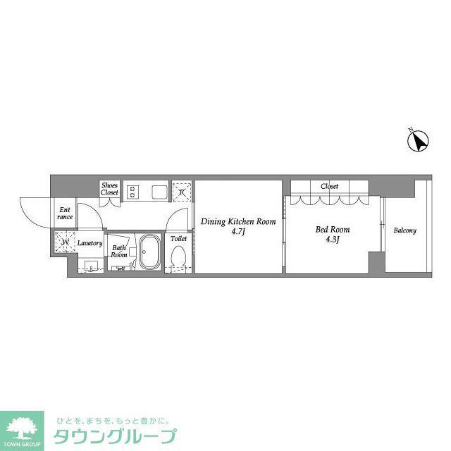 シーズンフラッツ大森西(2K/5階)の間取り写真