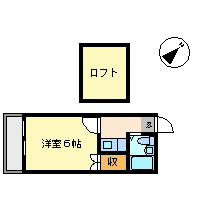 VERDE M(1K/1階)の間取り写真