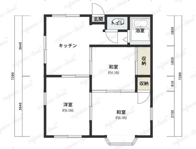 プチメゾンルピナス(3DK/2階)の間取り写真