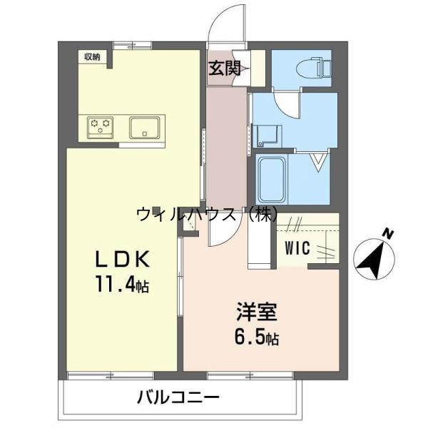 グリーンハイツシバ(1LDK/2階)の間取り写真