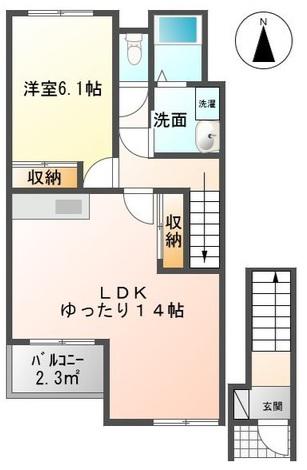 サン・ホーム 柏(1LDK/2階)の間取り写真