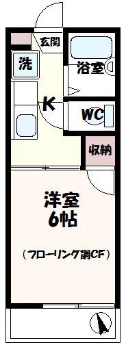 グレース和泉(1K/1階)の間取り写真