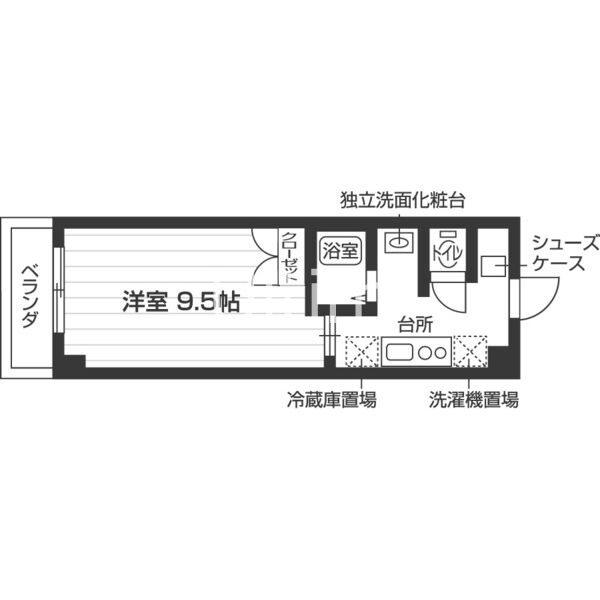 オードヴィ槇島(1K/4階)の間取り写真