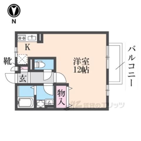 アクアリオ(1K/2階)の間取り写真