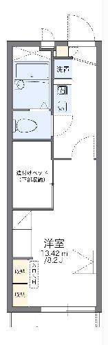 レオパレス千成(1K/1階)の間取り写真