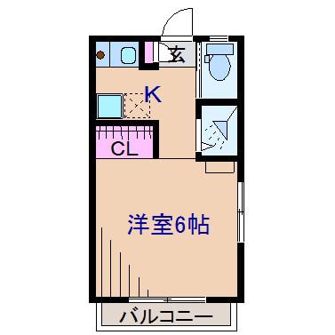 アップルホーム菊名(1K/1階)の間取り写真