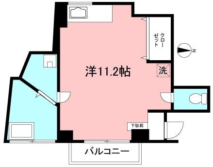 シャーデルよみうり(ワンルーム/B1階)の間取り写真