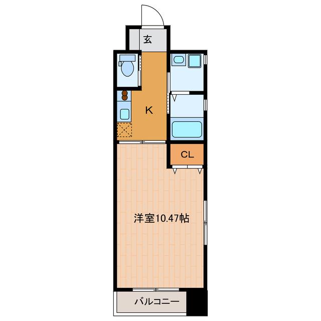 セレーノ新町(1K/5階)の間取り写真