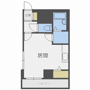 クリオ行啓通参番館(ワンルーム/2階)の間取り写真