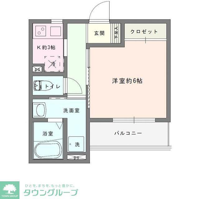 COSMO VILLA IKUTA(1K/1階)の間取り写真