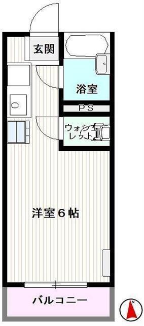 セントラルコーポ・クロッカス館(1K/3階)の間取り写真