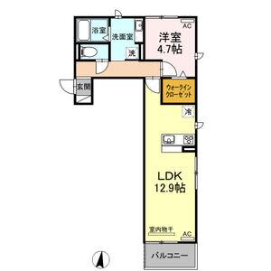 ボナールエヌ(1LDK/3階)の間取り写真